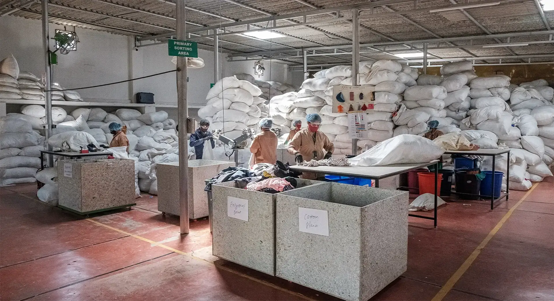 Textile recycling center